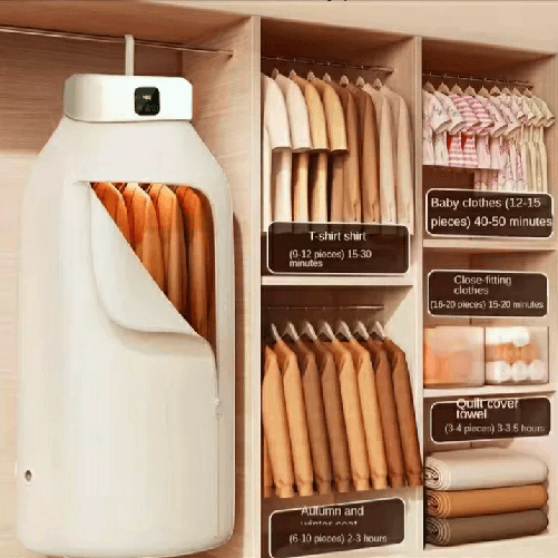 Leovin Asciuga biancheria elettrico portatile 3D Asciugatura rapida, delicata uniforme