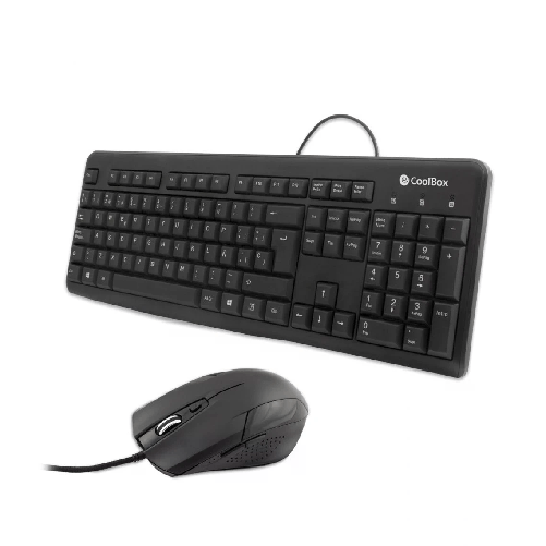 CoolBox COO-KTR-01U tastiera Mouse incluso Ufficio USB QWERTY Nero