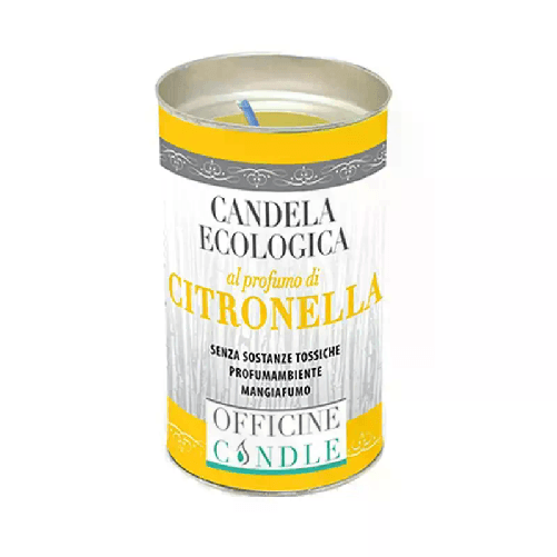 Officine candle Set 24 Pezzi Candela Ecologica Al Profumo Di Citronella Anti Zanzare 8x10cm