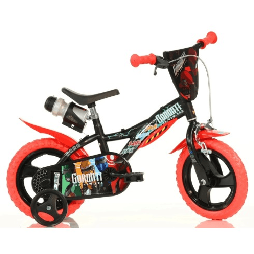 Dino Bikes Bicicletta da Bambino Gormiti Ruota 12 Pollici 3 4 5 anni con Rotelle