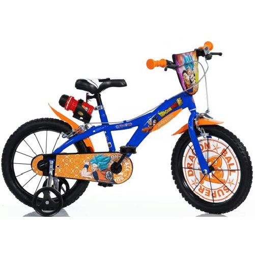 Dino Bikes Bicicletta da Bambino Dragon Ball 14 Pollici 3 4 5 6 anni con Rotelle