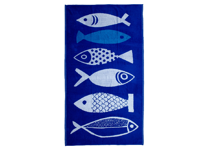 BIANCHERIAWEB Telo Mare Jacquard Spugna Asciugamano Spiaggia Disegno Lipari