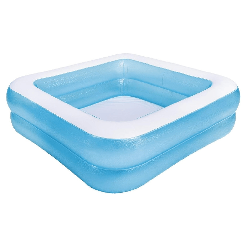 TrAdE Shop Traesio Piscina Gonfiabile Quadrata A 2 Anelli 145 X 145 X 45 Cm Giardino Estate 016094 -