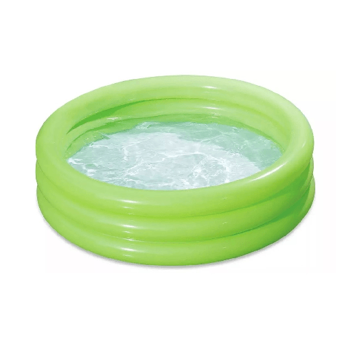 TrAdE Shop Traesio Piscina Gonfiabile Verde A 3 Anelli Per Bambini Rotonda 91 X 23 Cm Giardino 017550 -