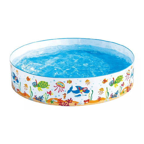 Piscina Rigida 183x38cm Pvc Bambini Tartaruga Animali Marini Fuoriterra Casa Giardino 017925 -