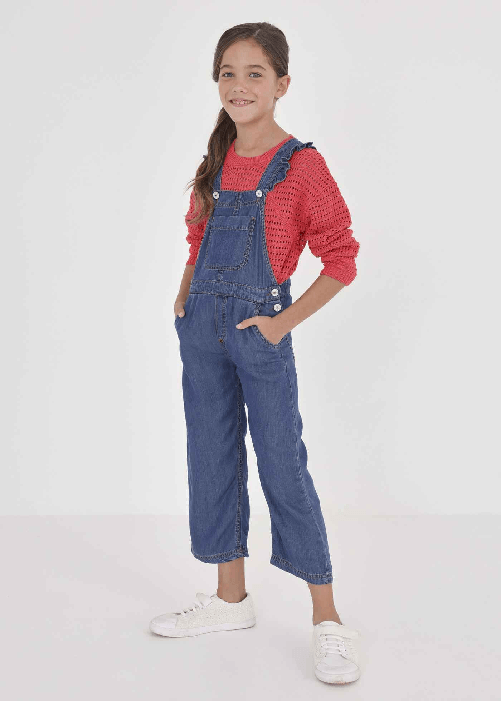 MAYORAL SALOPETTE JEANS RAGAZZA MAYORAL 6650 COTONE BLU ORIGINALE PE 2023 Taglia 10 anni,Colore Blu
