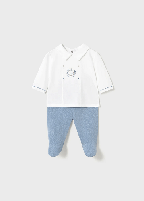 MAYORAL COMPLETO GHETTINA MAGLIA NEONATO MAYORAL 1558 01558 26 BLU ORIGINALE PE 2025 Colore Blu,Taglia 0 / 1 mesi