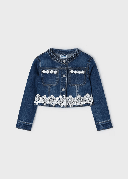 MAYORAL GIUBBOTTO GIACCA JEANS BIMBA MAYORAL 03475 3475 COTONE 5 BLU ORIGINALE PE 2024 Colore Blu,Taglia 3 anni