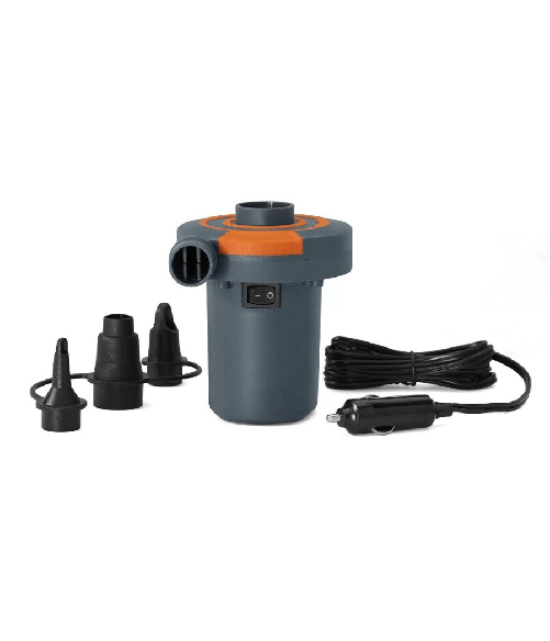 TrAdE Shop Traesio Pompa Di Gonfiaggio Elettrica 3 Adattatori Per Valvole Accendisigari 12v 62144 -