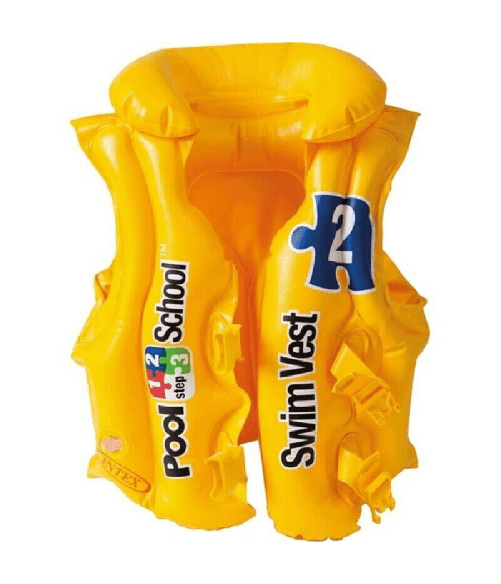 TrAdE Shop Traesio Giubbotto Giubbino Pool School Salvagente Gonfiabile 50x47cm Bambini Nuoto 58660 -