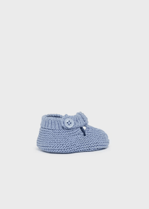 MAYORAL SCARPE SCARPINE COTONE NEONATA MAYORAL 09749 9749 87 BLU ORIGINALE PE 2024 Colore Blu,Taglia 3 mesi