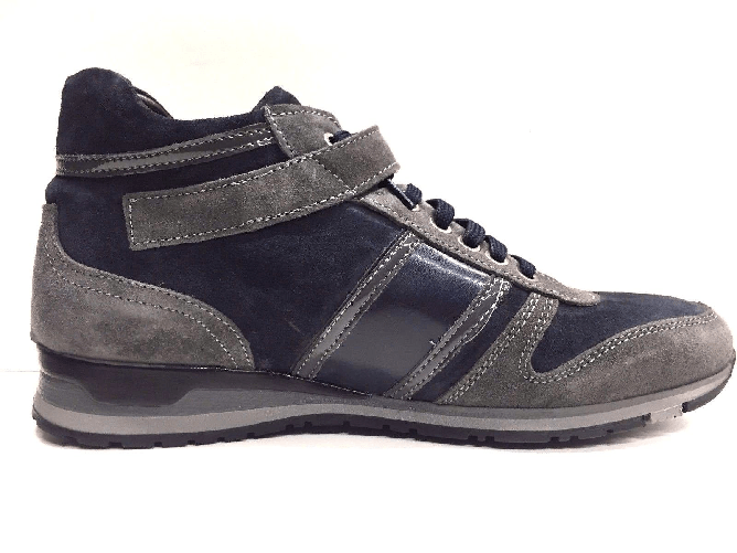 OLD SCARPE SNEAKERS CASUAL UOMO OLD ORIGINALE 1042 PELLE SHOES A/I NEW Colore Grigio/ Blu,Taglia 40