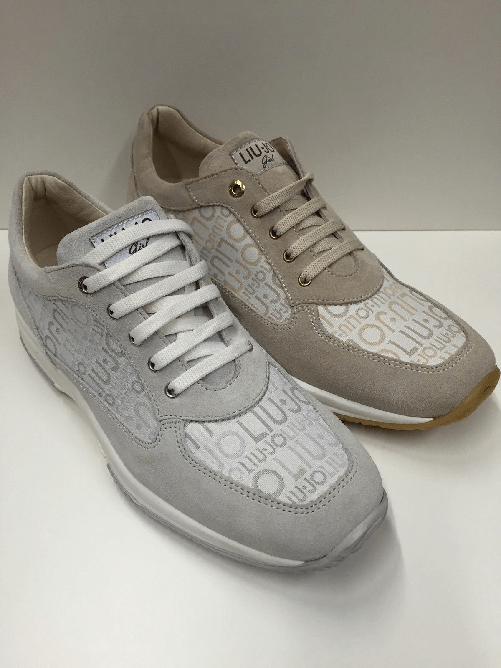 LIU JO SCARPE CASUAL DONNA LIU JO ORIGINALE UB20444 PELLE NABUK TELA SHOES LIUJO NUOVO Colore GRIGIO LOGATO,Taglia 37