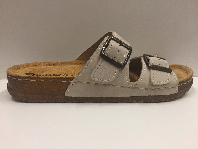 INBLU SCARPE CIABATTE CIABATTA SANDALO DONNA INBLU ORIGINALE UA 06 PELLE P/E 2017 NEW Colore BIANCO GHIACCIO,Taglia 40