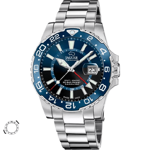 JAGUAR OROLOGIO TEMPO UOMO JAGUAR CERAMIC GMT J1011 2 44 ACCIAIO BLU ORIGINALE AI 2024 Colore Blu,Taglia Unica