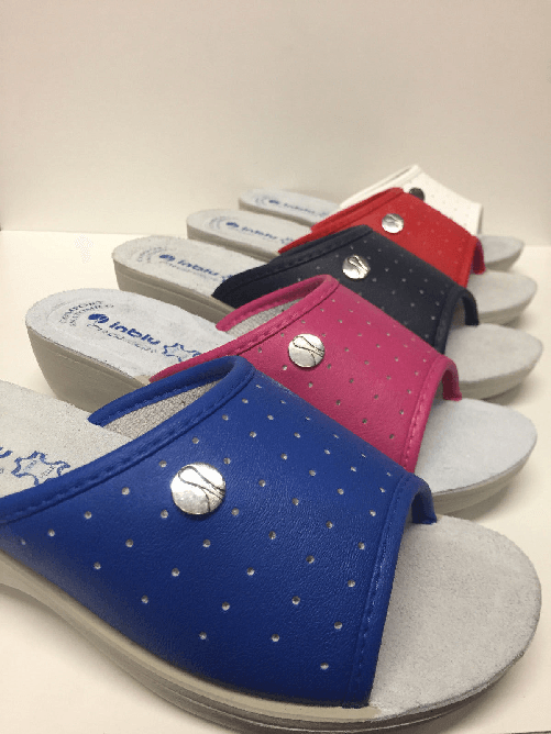 INBLU SCARPE CIABATTE DONNA INBLU ORIGINALI PL- 45 ECO PELLE SHOES LEATHER PANTOFOLE Colore JEANS NIEBIESKI (ROYAL),Taglia 36