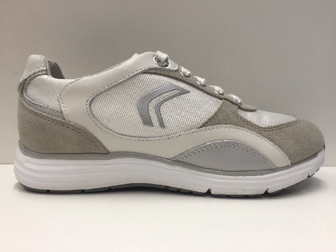 GEOX SCARPE CASUAL SNEAKERS DONNA GEOX ORIGINALE DYNAMIC D2205A SHOES PELLE PE NEW Colore Bianco,Taglia 35