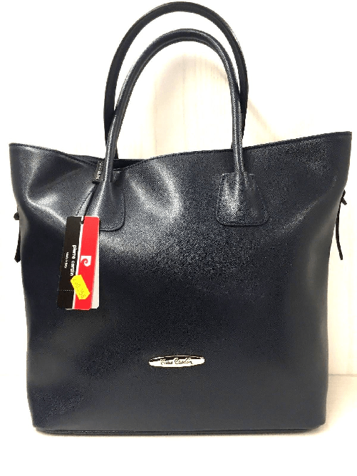 PIERRE CARDIN BORSA BORSE DONNA PIERRE CARDIN ORIGINAL 1422 FRENZY PELLE A/I 2016/17 BAG NEW Colore BLU NAVY,Taglia H 33 X L 40 X P 14