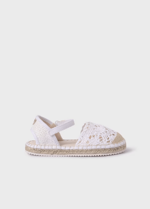 MAYORAL SCARPE ESPADRILLAS SANDALI BIMBA MAYORAL 43554 COTONE 19 BIANCO ORIGINAL PE 2024 Taglia 26,Colore Bianco