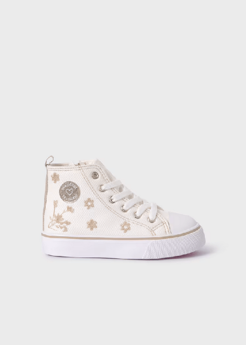 MAYORAL SCARPE SNEAKERS CASUAL BIMBA MAYORAL 43518 COTONE 73 BEIGE ORIGINALE PE 2024 Taglia 26,Colore Beige
