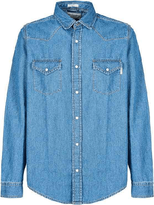 CAMICIA CAMICIE JEANS UOMO ROY ROGERS RRU400CG34A099 COTONE BLU ORIGINAL PE 2024 S Blu