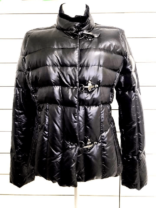 FAY GIUBBINO GIUBBOTTO PIUMINO DONNA FAY ORIGINALE 46 NERO PIUMA JACKET USATO A/I Colore Nero,Taglia 46