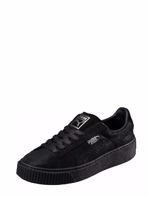 PUMA SCARPE SNEAKERS DONNA PUMA ORIGINAL BASKET PLATFORM 363313 PELLE SHOES AI NUOVO Colore Nero,Taglia 38