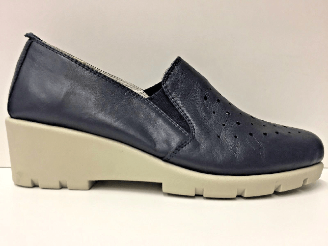 CINZIA SOFT SCARPE MOCASSINO CASUAL DONNA CINZIA SOFT ORIGINALE PELLE BLU P/E 2018 NEW Colore Blu,Taglia 37 (23,5 CM)