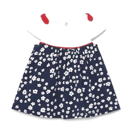 MAYORAL ABITO VESTITO VESTITI BIMBA MAYORAL 1837 10 BLU BIANCO COTONE ORIGINALE PE 2021 Colore Blu,Taglia 4 / 6 mesi