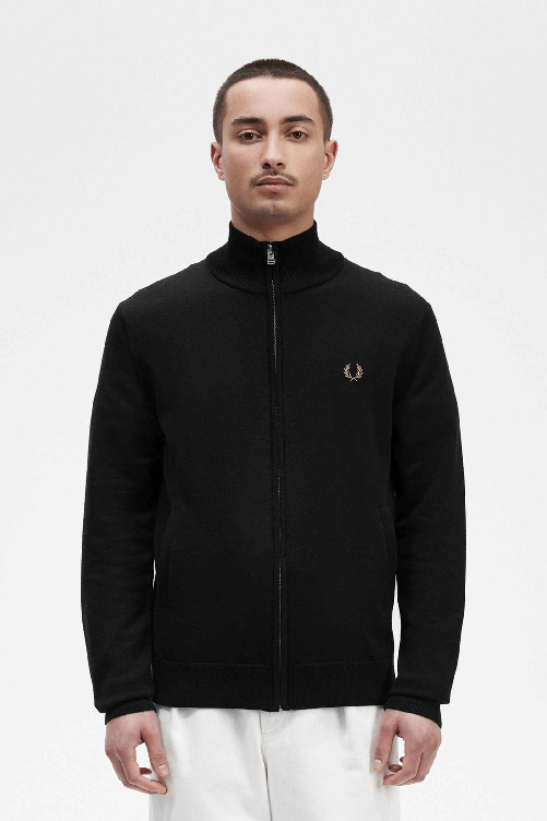 Fred Perry MAGLIA MAGLIONE UOMO FRED PERRYK4534 198426 LANA 184 NERO ORIGINALE AI 2024 Taglia L,Colore Nero