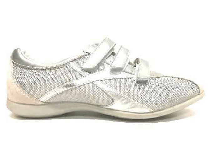 GEOX SCARPE SNEAKERS CASUAL DONNA GEOX ORIGINALI AURA 91W38 PELLE BIANCO PE NEW Colore Argento,Taglia 37
