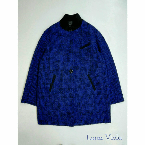 LUISA VIOLA CAPPOTTO CAPPOTTI DONNA LUISA VIOLA 8664F06979 AZZURRO LANA JACKET AI NUOVO Colore Blu,Taglia IT 41