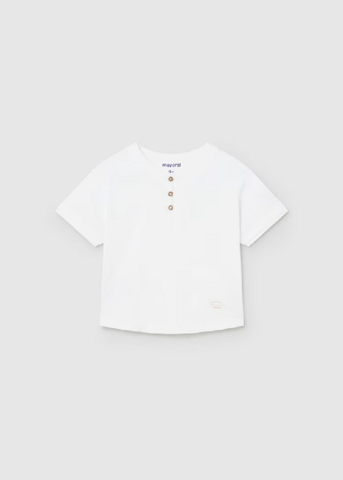MAYORAL MAGLIA T SHIRT NEONATO MAYORAL 01016 1016 COTONE 81 BIANCO ORIGINALE PE 2024 Colore Bianco,Taglia 12 mesi