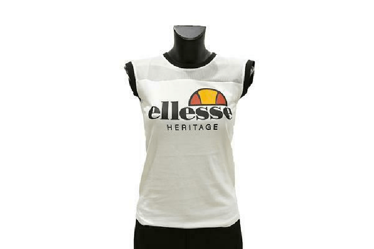 ELLESSE MAGLIA T-SHIRT MAGLIE DONNA ELLESSE ORIGINALE EHW931S19 HERITAGE P/E 2019 NEW Colore 001 050 BIANCO NERO,Taglia S