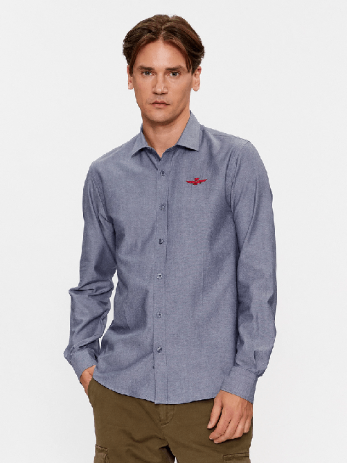 AERONAUTICA MILITARE CAMICIA CAMICIE UOMO AERONAUTICA MILITARE 232CA1219CT3045 08343 ORIGINAL PE 2024 Taglia L,Colore Blu