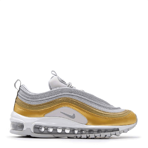NIKE SCARPE SNEAKERS DONNA NIKE AIR MAX 97 SE AQ4137 001 ORIGINALE PELLE AI NEW Colore Oro,Taglia 38