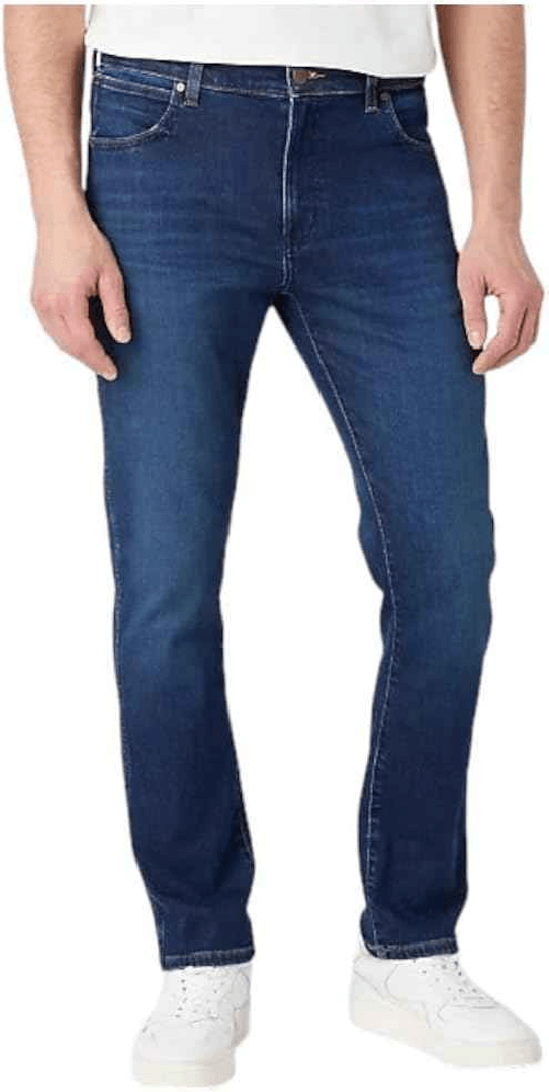 WRANGLER PANTALONE JEANS UOMO WRANGLER LARSTON 812 1123 41 427 COTONE BLU ORIGINAL PE2024 Colore Blu,Taglia US 36 / 32