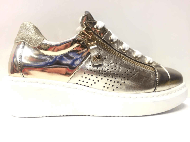 MELLUSO SCARPE SNEAKERS CASUAL ZEPPA DONNA MELLUSO MS599 PELLE ORO ORIGINAL PE NEW Colore Oro,Taglia 35