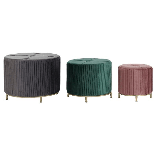 DKD Home Decor Poggiapiedi DKD Home Decor Velluto 60 x 60 x 45 cm Legno MDF