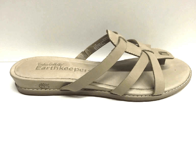 SCARPE CIABATTE DONNA TIMBERLAND ORIGINALI KENNEBUNK THONG 27662 BEIGE PELLE 40 Beige