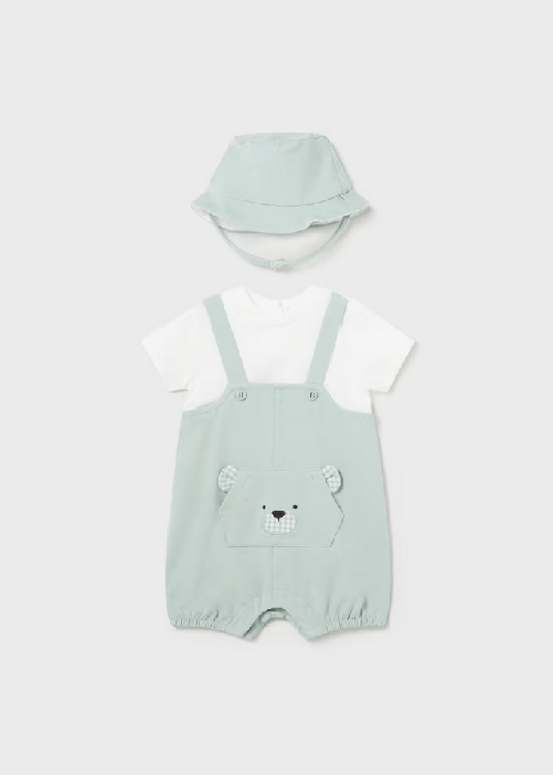 MAYORAL COMPLETO TUTA BODY CAPPELLO NEONATO MAYORAL 01618 1618 46 VERDE ORIGINAL PE 2024 Colore Verde,Taglia 6 / 9 mesi