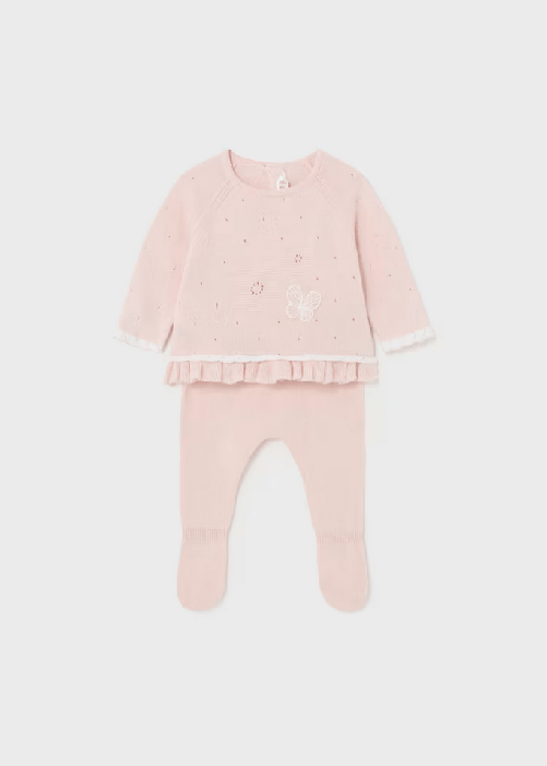 MAYORAL COMPLETO ABITO CALZE NEONATA MAYORAL 01528 1528 31 BEIGE ORIGINALE PE 2024 Colore Beige,Taglia 1 / 2 mesi