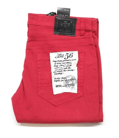 DATCH PANTALONE PANTALONI UOMO DATCH BRAND TRIBUTE C7W4413 3C1 COTONE ORIGINALE PE NEW Colore Rosso,Taglia US 36