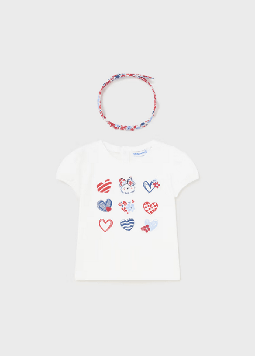 MAYORAL MAGLIA T SHIRT FASCIA NEONATA MAYORAL 1007 COTONE 48 BIANCO ORIGINALE PE 2024 Colore Bianco,Taglia 9 mesi