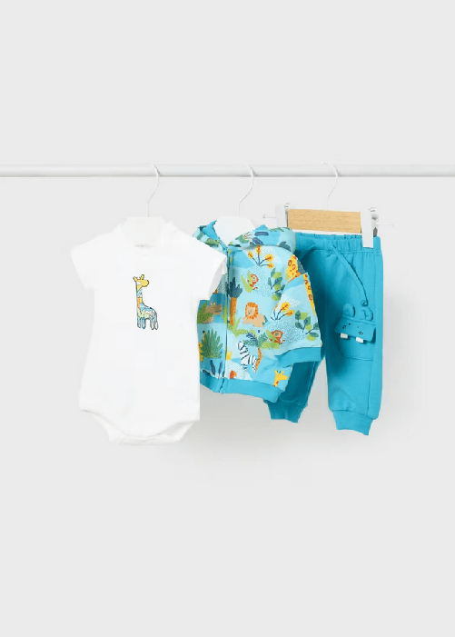 MAYORAL COMPLETO BODY FELPA TUTA NEONATO MAYORAL 01817 1817 COTONE 25 ORIGINALE PE 2024 Colore Blu,Taglia 4 / 6 mesi