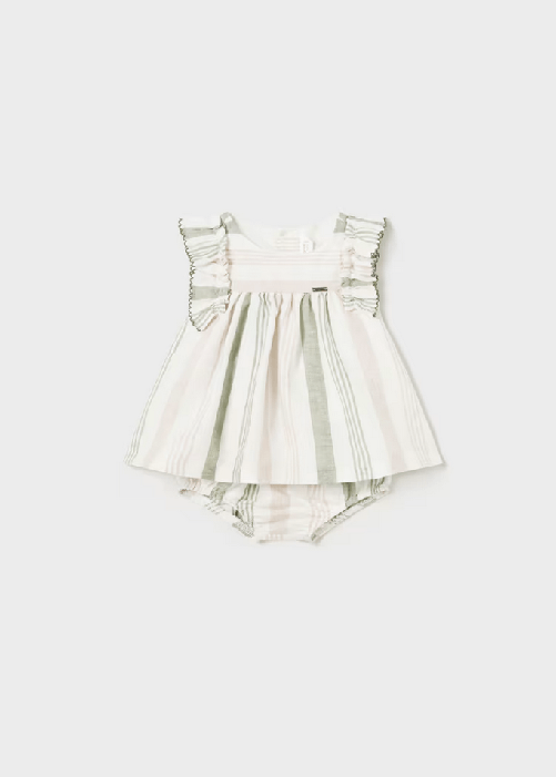 MAYORAL ABITO VESTITO NEONATA MAYORAL 01829 1829 LINO 60 VERDE ORIGINALE PE 2024 Colore Verde,Taglia 12 mesi
