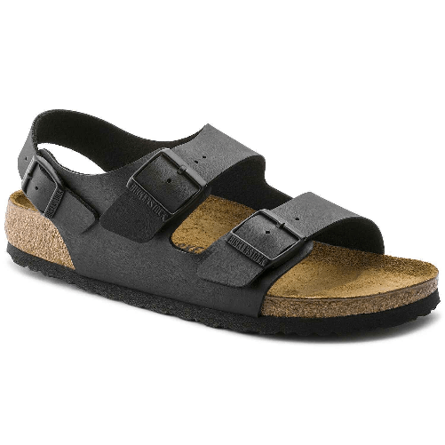 BIRKENSTOCK SCARPE SANDALO UOMO BIRKENSTOCK MILANO 0034793 PELLE NERO ORIGINALE PE Colore Nero,Taglia 45