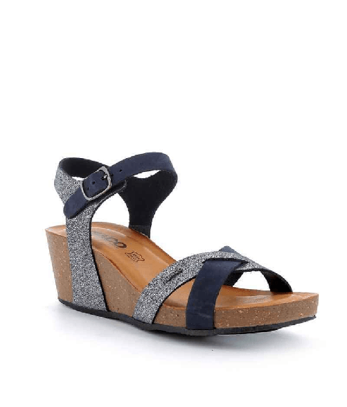 SCARPE SANDALO DONNA IGIECO IGI E CO 5199711 PELLE BLU ZEPPA ORIGINALE PE 39 Blu