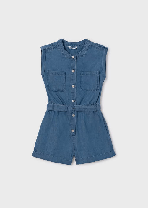 MAYORAL TUTA TUTE JUMPSUIT RAGAZZA MAYORAL 06858 6858 COTONE 56 BLU ORIGINALE PE 2024 Colore Blu,Taglia 14 anni