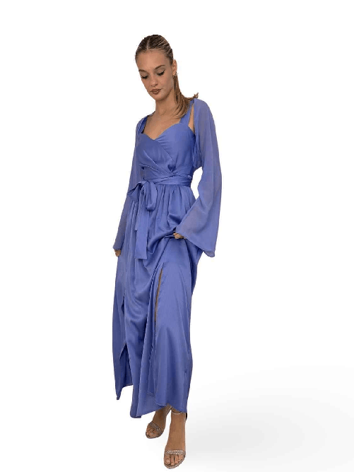 EMME MARELLA ABITO VESTITO LUNGO DONNA EMME MARELLA BEATRICE 24152210822 002 ORIGINAL PE 2024 Colore Blu,Taglia IT 44